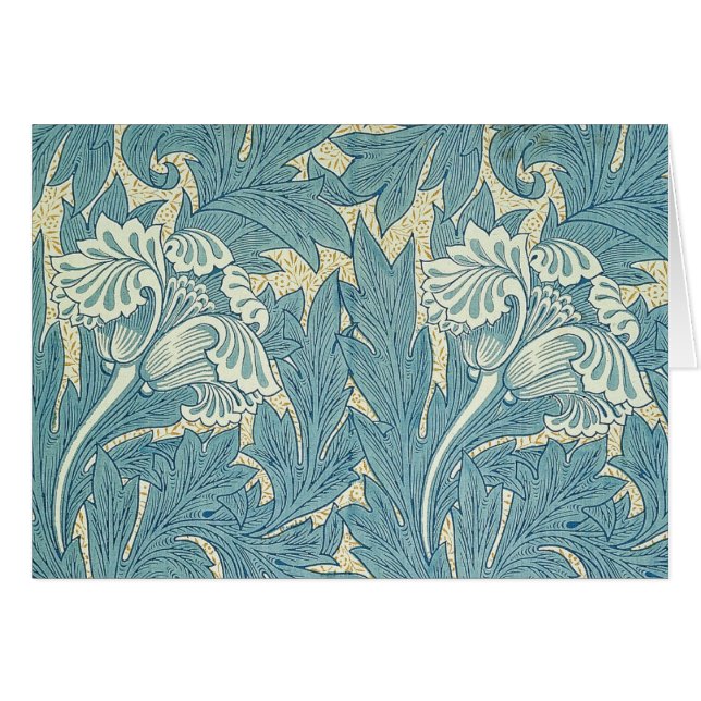 William Morris Classic Tulip Blue Floral (Front Horizontal)