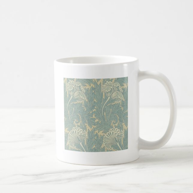 William Morris Classic Tulip Blue Floral Coffee Mug (Right)