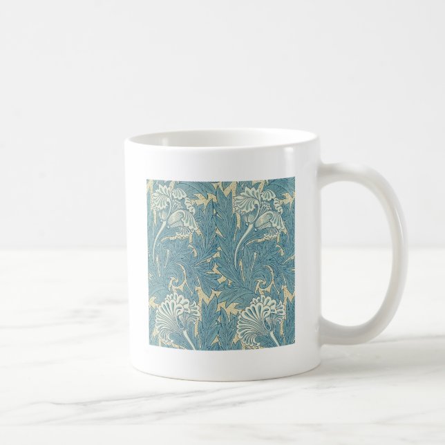 William Morris Classic Tulip Blue Floral Coffee Mug (Right)