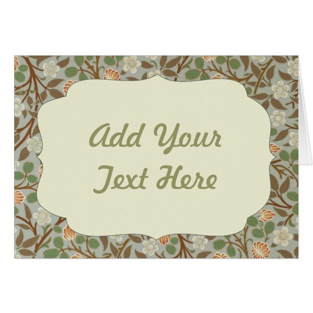 William Morris Clover Botanical Flower (Front Horizontal)