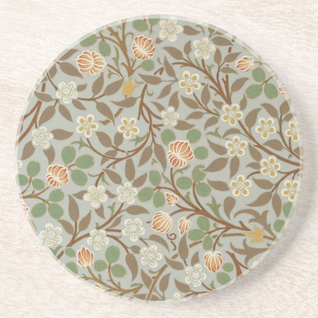 William Morris Clover Botanical Flower Coaster (Front)