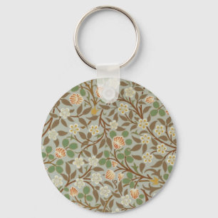 William Morris Clover Botanical Flower Key Ring