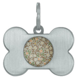 William Morris Clover Botanical Flower Pet ID Tag