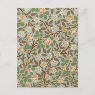 William Morris Clover Botanical Flower Postcard