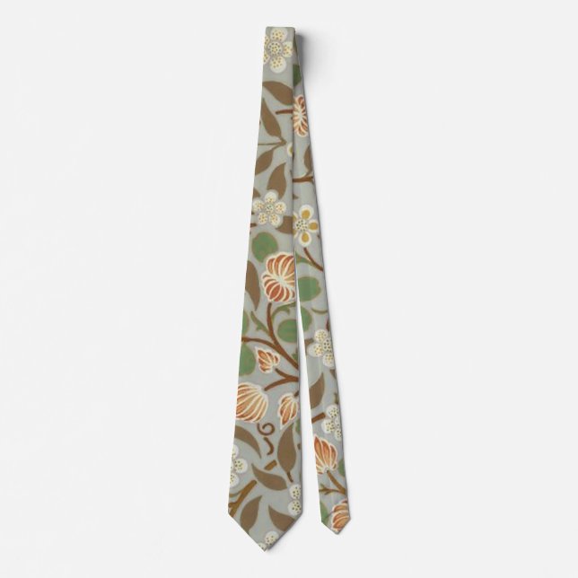William Morris Clover Botanical Flower Tie (Front)