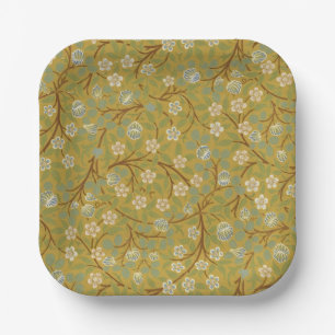 William Morris Clover Vintage Floral Art Paper Plate