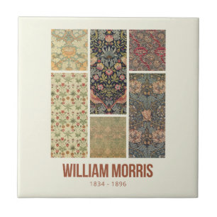 William Morris Collected Art Pattern Collage Ceramic Tile