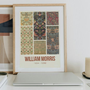 William Morris Collected Art Pattern Collage Poster