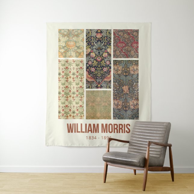 William Morris Collected Art Pattern Collage Tapestry (In Situ)