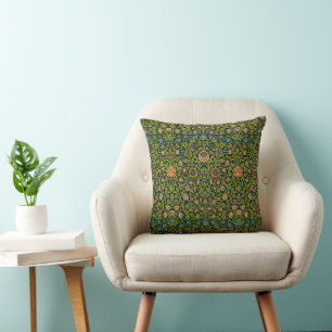 William Morris - Columbine, dark green, Case-Mate Cushion