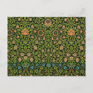 William Morris - Columbine, dark green, Case-Mate Postcard