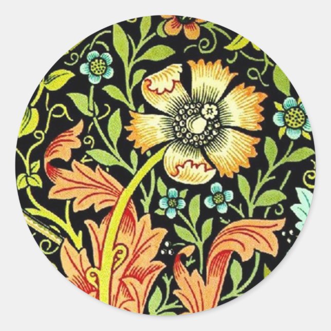 William Morris “Compton” Classic Round Sticker (Front)