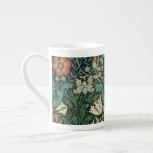 William Morris Compton Floral Art Nouveau Pattern Bone China Mug