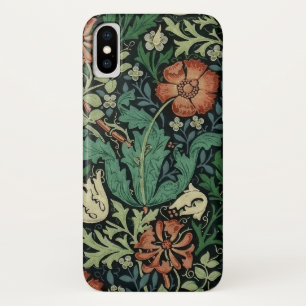 William Morris Compton Floral Art Nouveau Pattern iPhone X Case