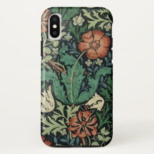 William Morris Compton Floral Art Nouveau Pattern iPhone X Case