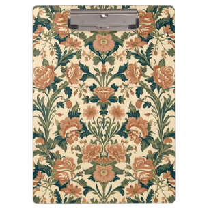 William Morris Compton Floral Art Nouveau Pattern Clipboard