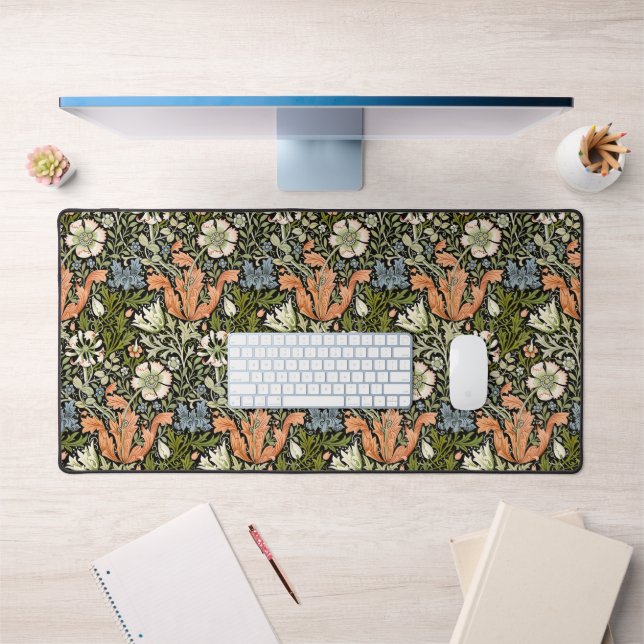 William Morris Compton Floral Art Nouveau Pattern Desk Mat (Office 1)