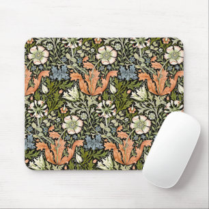 William Morris Compton Floral Art Nouveau Pattern Mouse Pad
