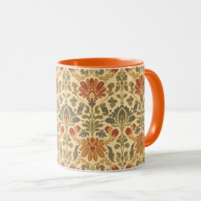 William Morris Compton Floral Art Nouveau Pattern Mug (Front Right)