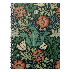 William Morris Compton Floral Art Nouveau Pattern Notebook