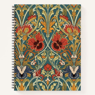 William Morris Compton Floral Art Nouveau Pattern Notebook
