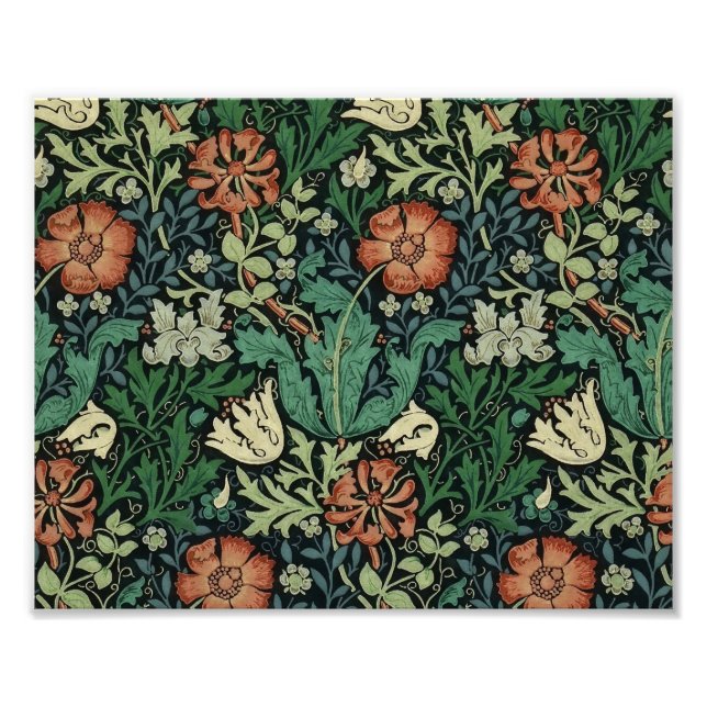 William Morris Compton Floral Art Nouveau Pattern Photo Print (Front)