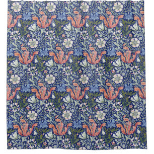 William Morris Compton Floral Art Nouveau Pattern Shower Curtain