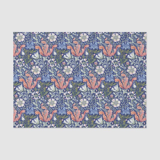 William Morris Compton Floral Art Nouveau Pattern Tissue Paper (Front)