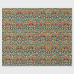 William Morris Compton Floral Art Nouveau Pattern Wrapping Paper
