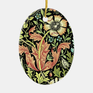 William Morris Compton Wallpaper Classic Ceramic Tree Decoration