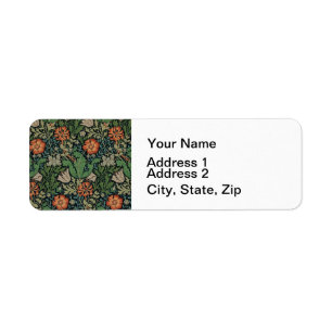 William Morris Compton Wallpaper Classic Return Address Label