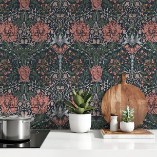 William Morris Coral Blush "Honeysuckle" Wallpaper