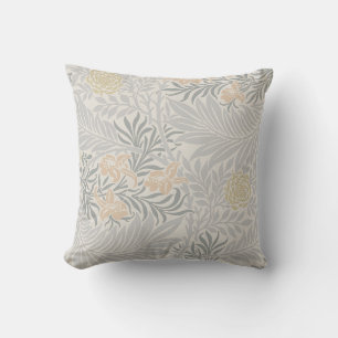 William Morris Coral & Sage Larkspur Pattern Cushion
