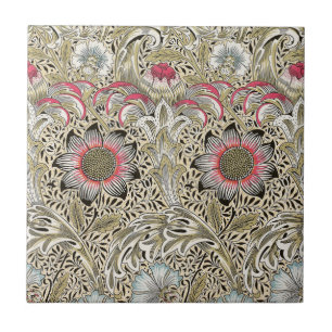 William Morris Corncockle Botanical Vine Floral Ceramic Tile