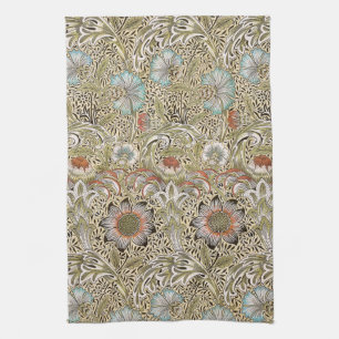 William Morris Corncockle Botanical Vine Floral Tea Towel