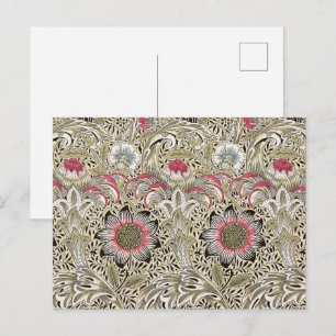 William Morris Corncockle Vintage Floral Postcard