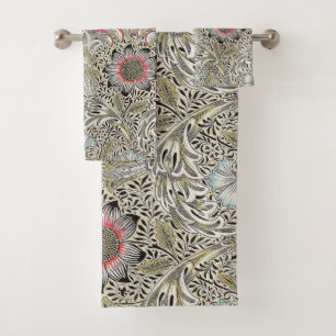 William Morris Corncockle wallpaper floral Bath Towel Set