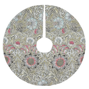 William Morris Corncockle wallpaper floral Brushed Polyester Tree Skirt