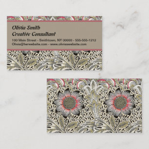 William Morris Corncockle wallpaper floral  Business Card
