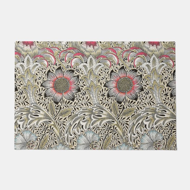 William Morris Corncockle wallpaper floral  Doormat (Front)
