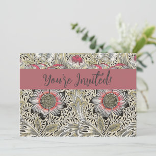 William Morris Corncockle wallpaper floral  Invitation