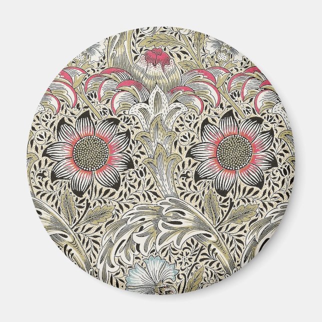 William Morris Corncockle wallpaper floral  Magnet (Front)