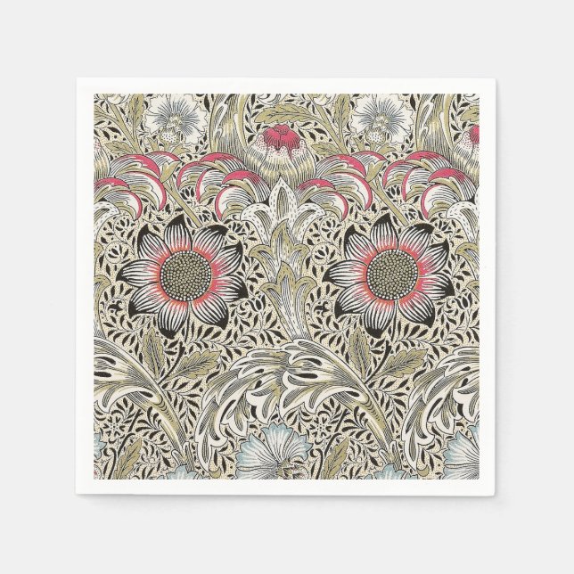 William Morris Corncockle wallpaper floral  Napkin (Front)