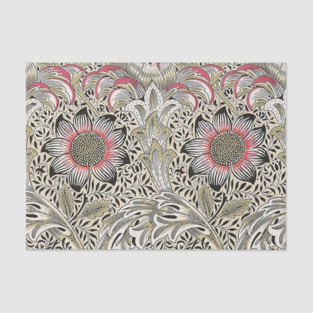 William Morris Corncockle wallpaper floral  Tissue Paper (Front)