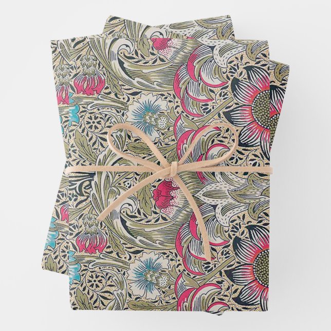 William Morris, Corncockle Wrapping Paper Sheet (In situ)