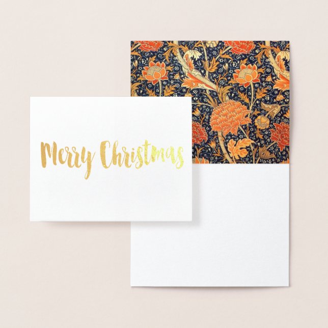 William Morris Cray Floral Art Nouveau Pattern Foil Card (Display)