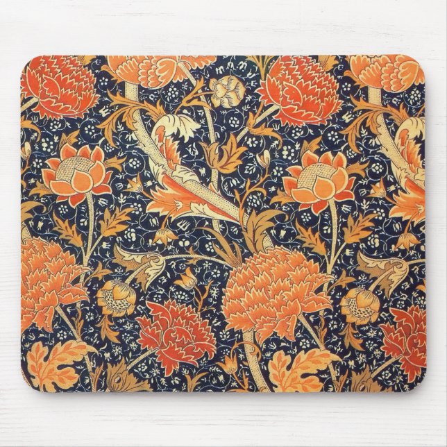 William Morris Cray Floral Art Nouveau Pattern Mouse Pad (Front)
