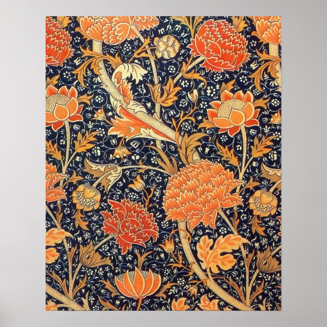 William Morris Cray Floral Art Nouveau Pattern Poster (Front)