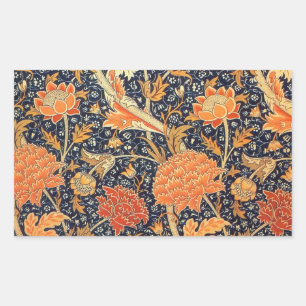 William Morris Cray Floral Art Nouveau Pattern Rectangular Sticker