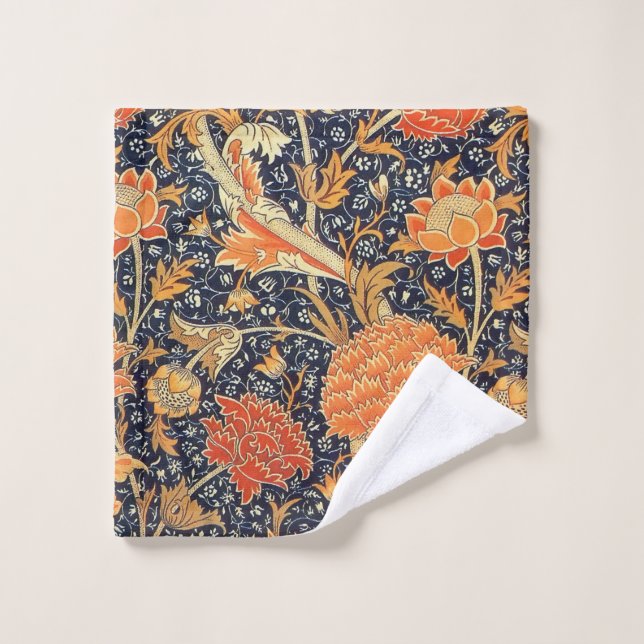 William Morris Cray Floral Art Nouveau Pattern Wash Cloth (Wash Cloth)